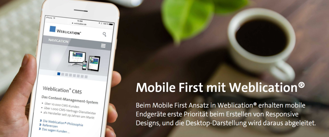 Mobile First mit Weblication